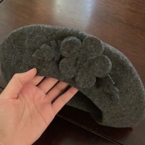 Grey Wool Beret